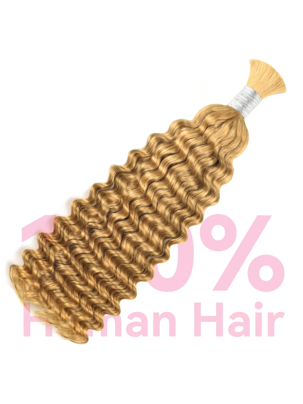 Lwigs Brazilian human Hair Bulk 27# Deep Wave for Braiding (B9A-DW-27#-18-BXF)