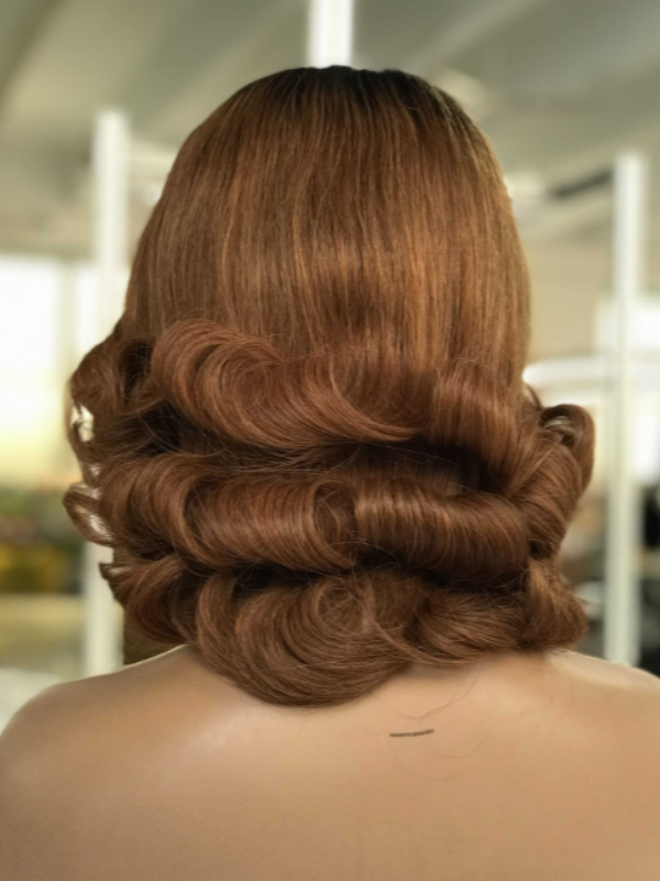 LWIGSINC 10 Inches 200% Density T1B/30 Loose Wave 5x5 Korean HD Lace Closure Wigs (55AD-MW3-T30#-10-H5)