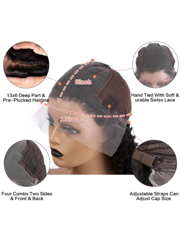 LWIGS Vibe Straight Bleached Knots 180% Density 13x6 Transparent Lace Front Wigs LQ-STBG3
