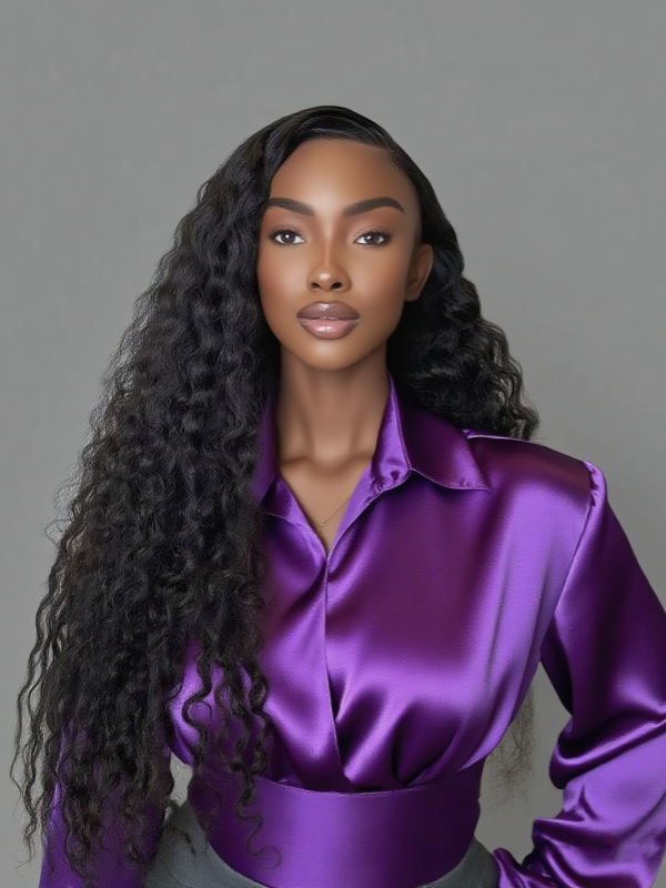LWIGSINC Pre-Plucked Deep Wave 9x6 Glueless HD Lace Frontal Wigs (96HD-XDW-NA-18-A1)