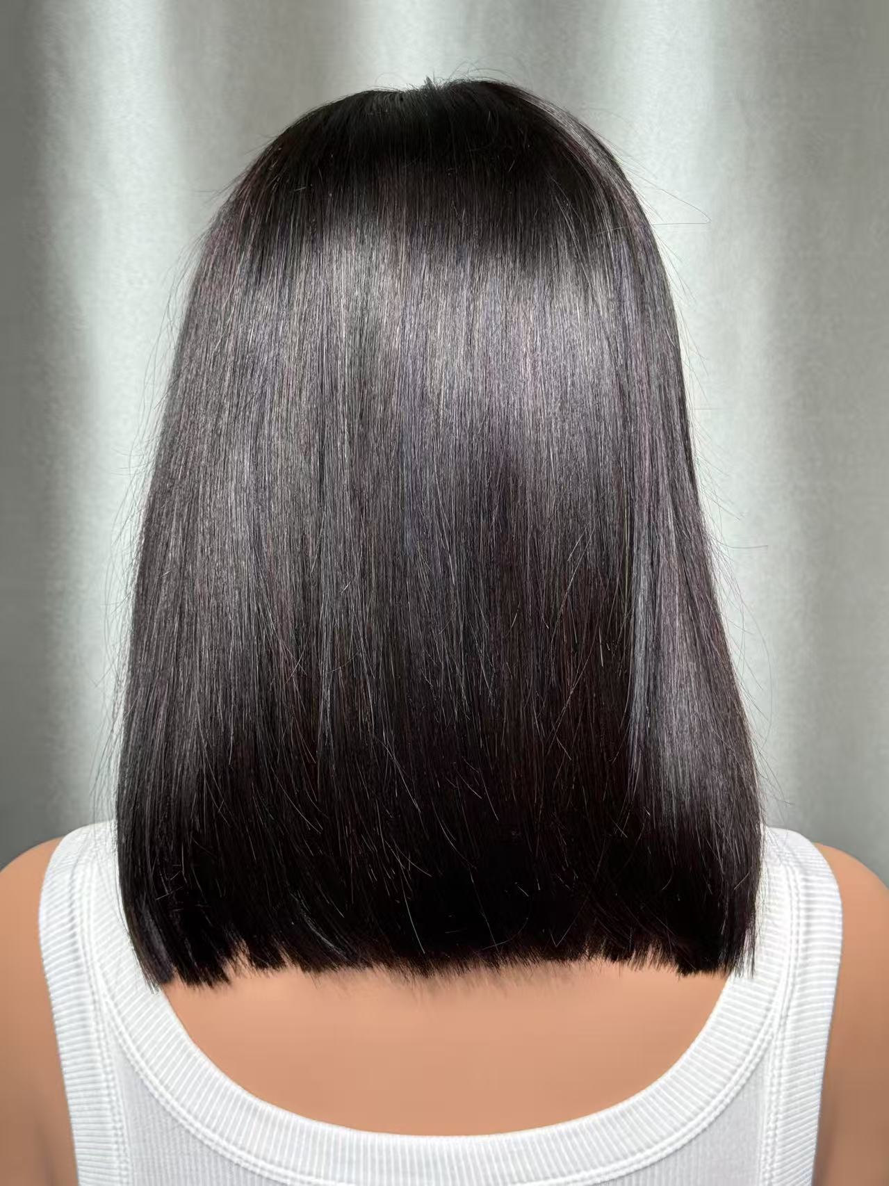 Lwigsinc Silky Straight Bob Wig 5x5 Glueless HD Lace Closure Wigs Brazilian Human hair (55HD-ST-NA-10-H11)