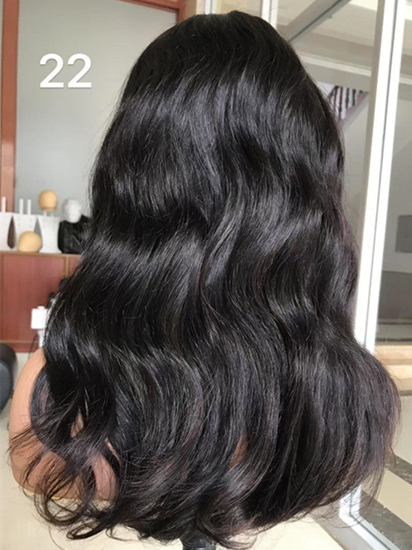 LWIGSINC 16 Inch 150% Density Breathable Body Wave 6x5 Glueless HD Lace Closure Wigs AY-12