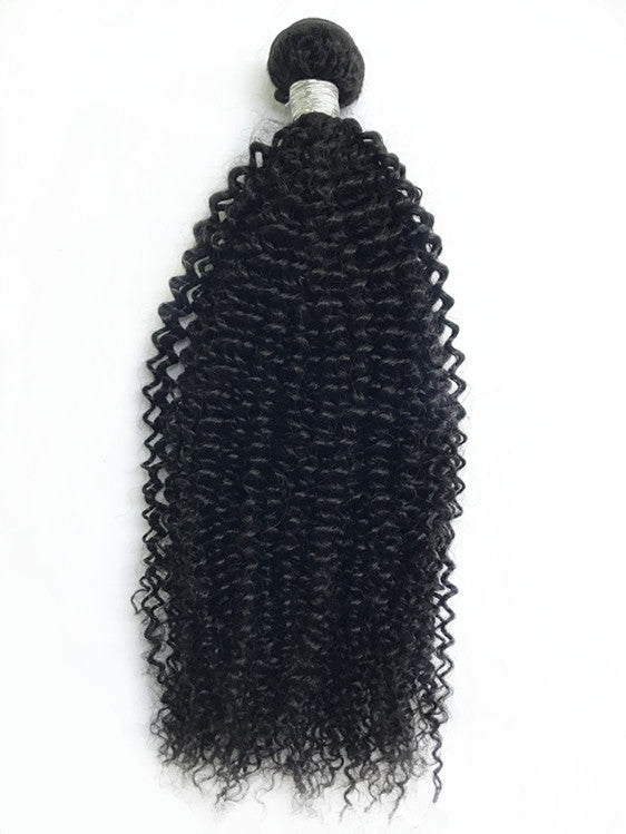 LWIGSINC #1B Color/Natural Color Brazilian Human Hair Kinky Curly Bundles LQ1220-4