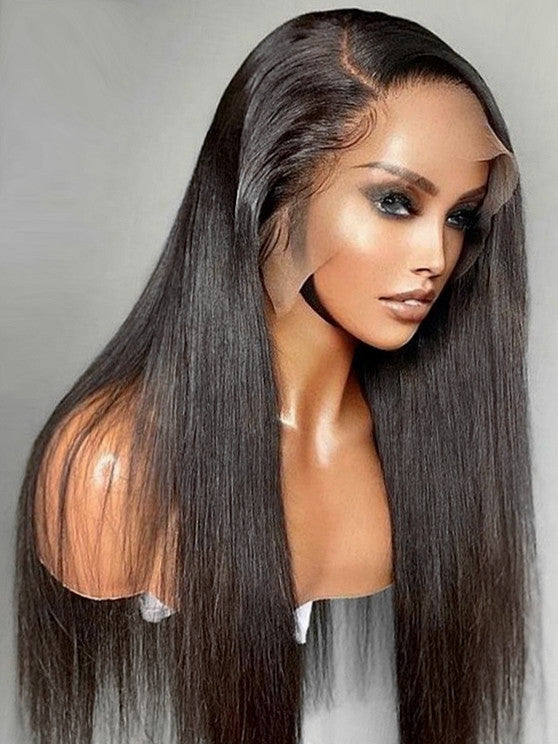 LWIGS Vibe Straight Bleached Knots 180% Density 13x6 Transparent Lace Front Wigs LQ-STBG3