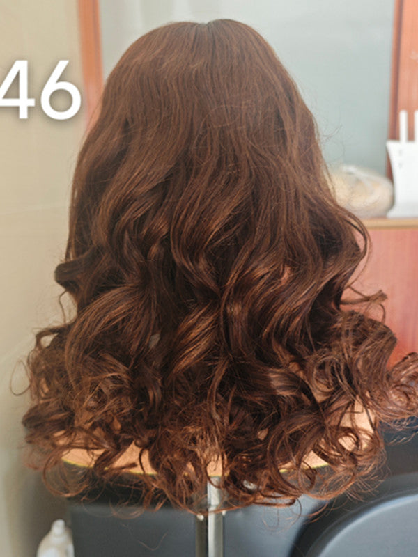 LWIGSINC #4 Brown Color 22 Inch 180% Density Body Wave Invisible HD Lace 6x5 Closure Wigs AY-21