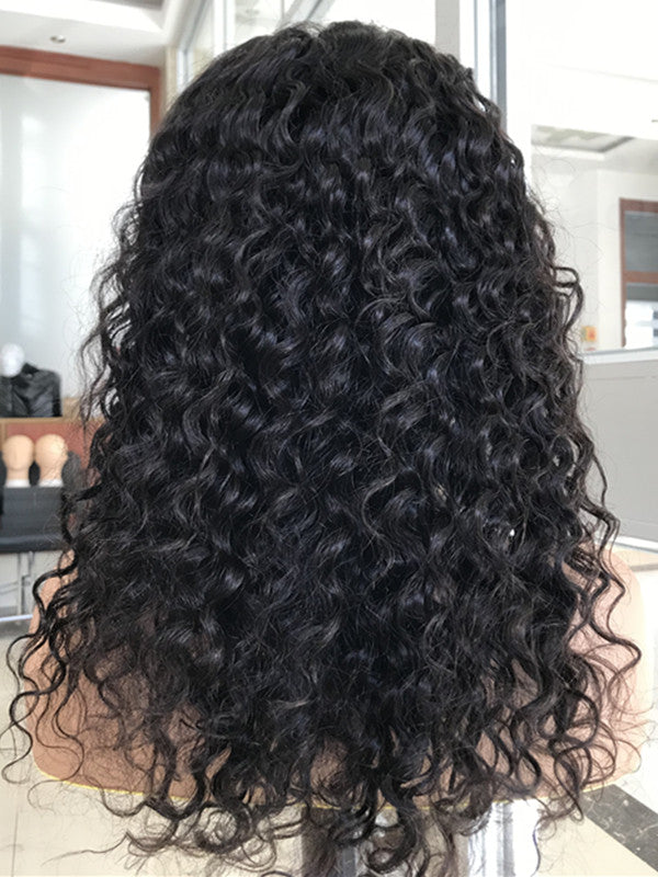 LWIGSINC Beginner Friendly 16 Inch 150% Density Curly 360 Korean HD Lace Wigs AY-16