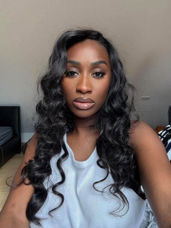LWIGS Wear And Go Loose Wave 13x5 Glueless HD Lace Frontal Wigs Wand Curl LQ-LW15