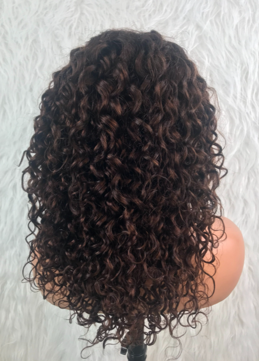 LWIGSINC Water Wave 18 Inch 180% Density Human Hair 13x6 AD Lace Front Wigs (1362AD-XWT-NA-18-L3)