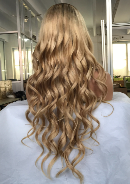 LWIGSINC 24 Inch Human Hair 250% Density 13x4 HD Lace Front Wigs (134HD-ST-T4#/14#D60#-24-J3)