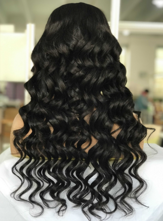 LWIGSINC Natural Color Deep Wave 18 Inch 200% Density Human Hair 13x6 HD Lace Front Wigs (1362AD-NDW-3T-18-L4)