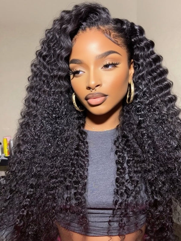 LWIGSINC Wear And Go Water Wave Lace Melted 5x5 Glueless HD Lace Closure Wigs (55HD-WW-NA-14-H2)
