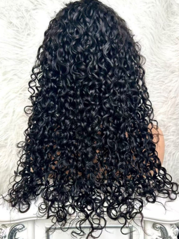 LWIGSINC Wear And Go Water Wave Lace Melted 5x5 Glueless HD Lace Closure Wigs (55HD-WW-NA-14-H2)