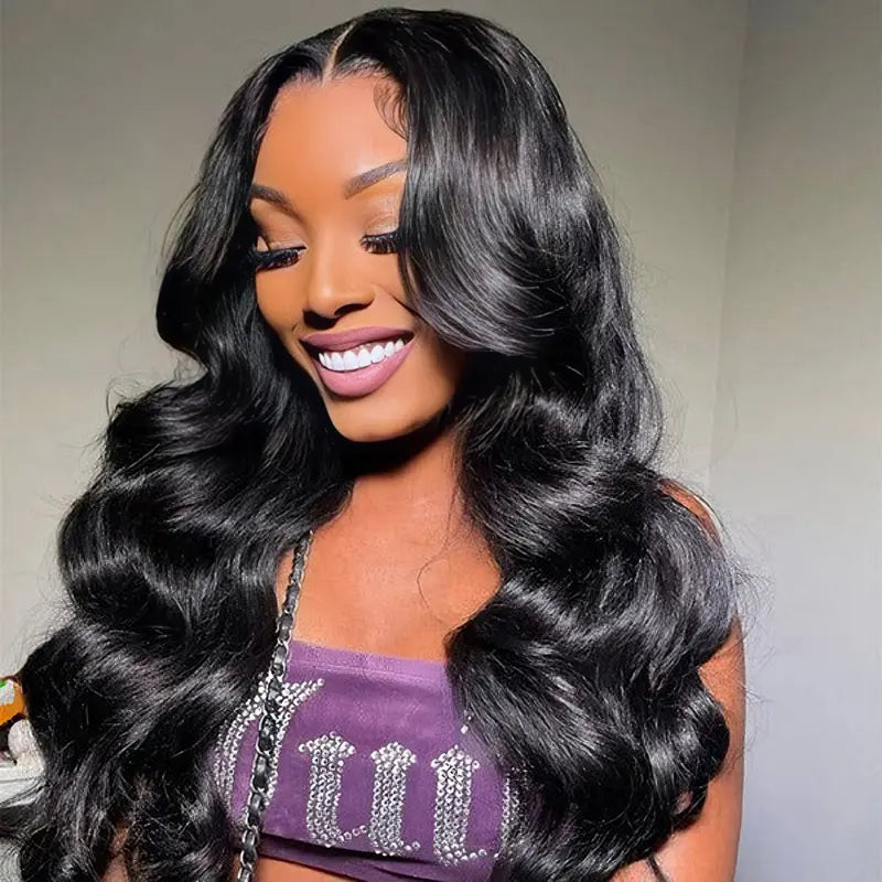 LWIGSINC Breathable Body Wave 5x5 Glueless Virgin Hair HD Lace Closure Wigs