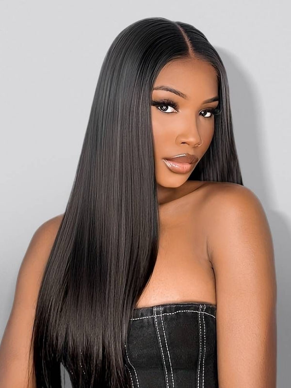 LWIGS Wear And Go Silky Straight 11x6 Glueless HD Lace Frontal Wigs Bone Straight LQ-LW09