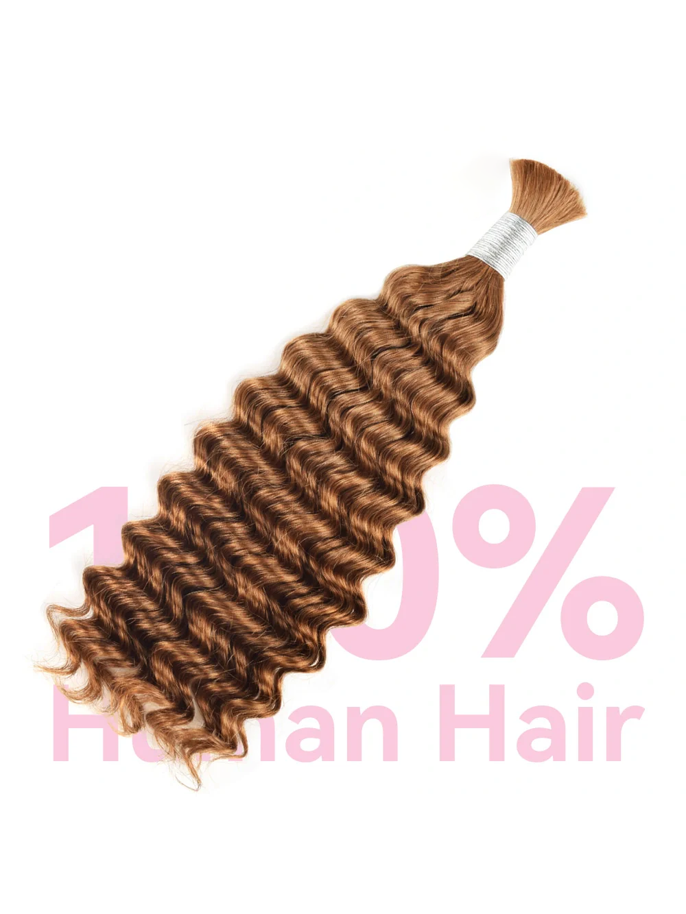 Lwigs Brazilian human Hair Bulk 30# Deep Wave for Braiding (B9A-DW-30#-18-BXF)