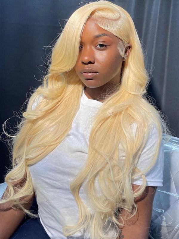LWIGS Wear And Go Honey Blone 613 Body Wave 13x5 Glueless HD Lace Frontal Wigs LQ-LW17