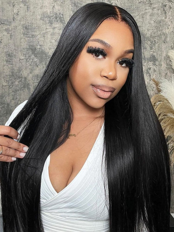 LWIGS Vibe Straight Bleached Knots 180% Density 13x6 Transparent Lace Front Wigs LQ-STBG3