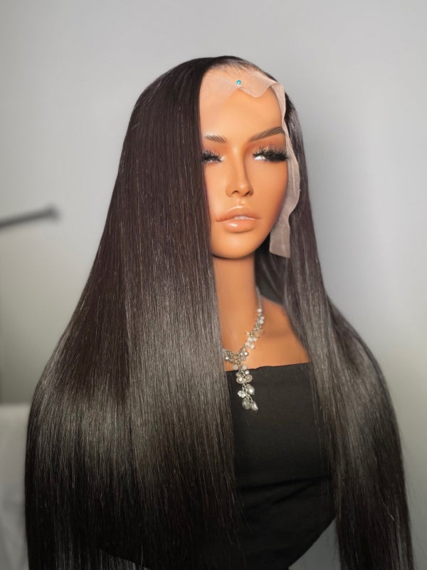 LWIGS Vibe Straight Bleached Knots 180% Density 13x6 Transparent Lace Front Wigs LQ-STBG3