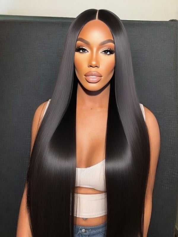 LWIGSINC Ready To Wear Silky Straight 9x6 Glueless HD Lace Frontal Wigs (96HD-ST-NA-18-A1)