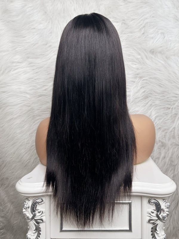 LWIGS Vibe Straight Bleached Knots 180% Density 13x6 Transparent Lace Front Wigs LQ-STBG3