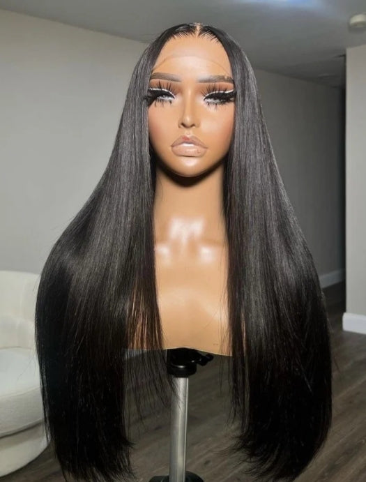 LWIGS Knotless Wear And Go 5x5 Silky Straight Glueless HD Lace Closure Wigs LQ-STH2