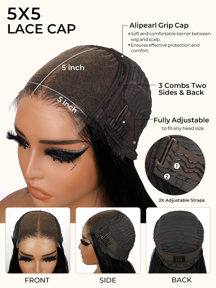 LWIGS Wear And Go Water Wave Lace Melted 5x5 Glueless HD Lace Closure Wigs LQ-WWH2
